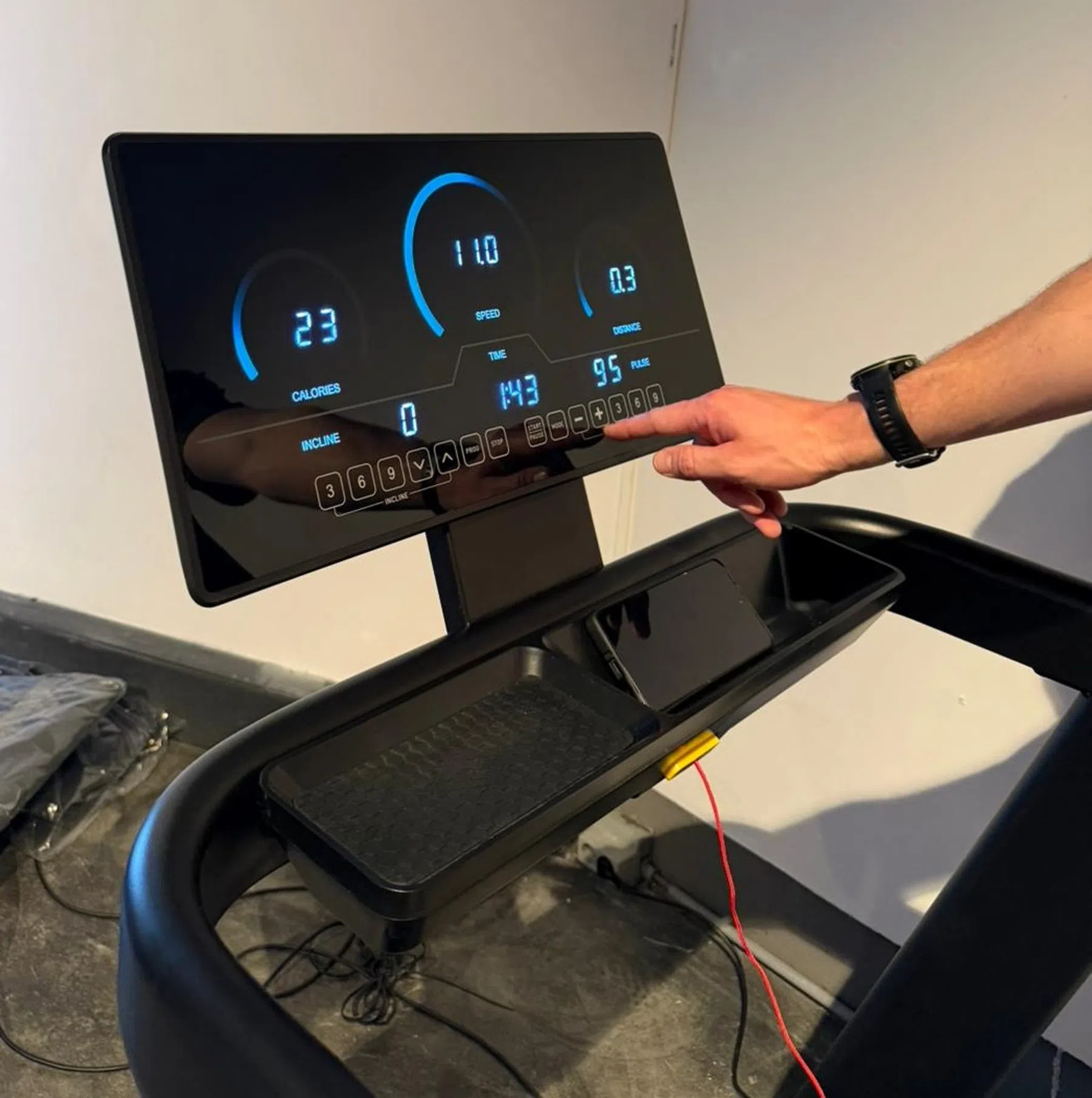 Op het display kun je eenvoudig alles instellen